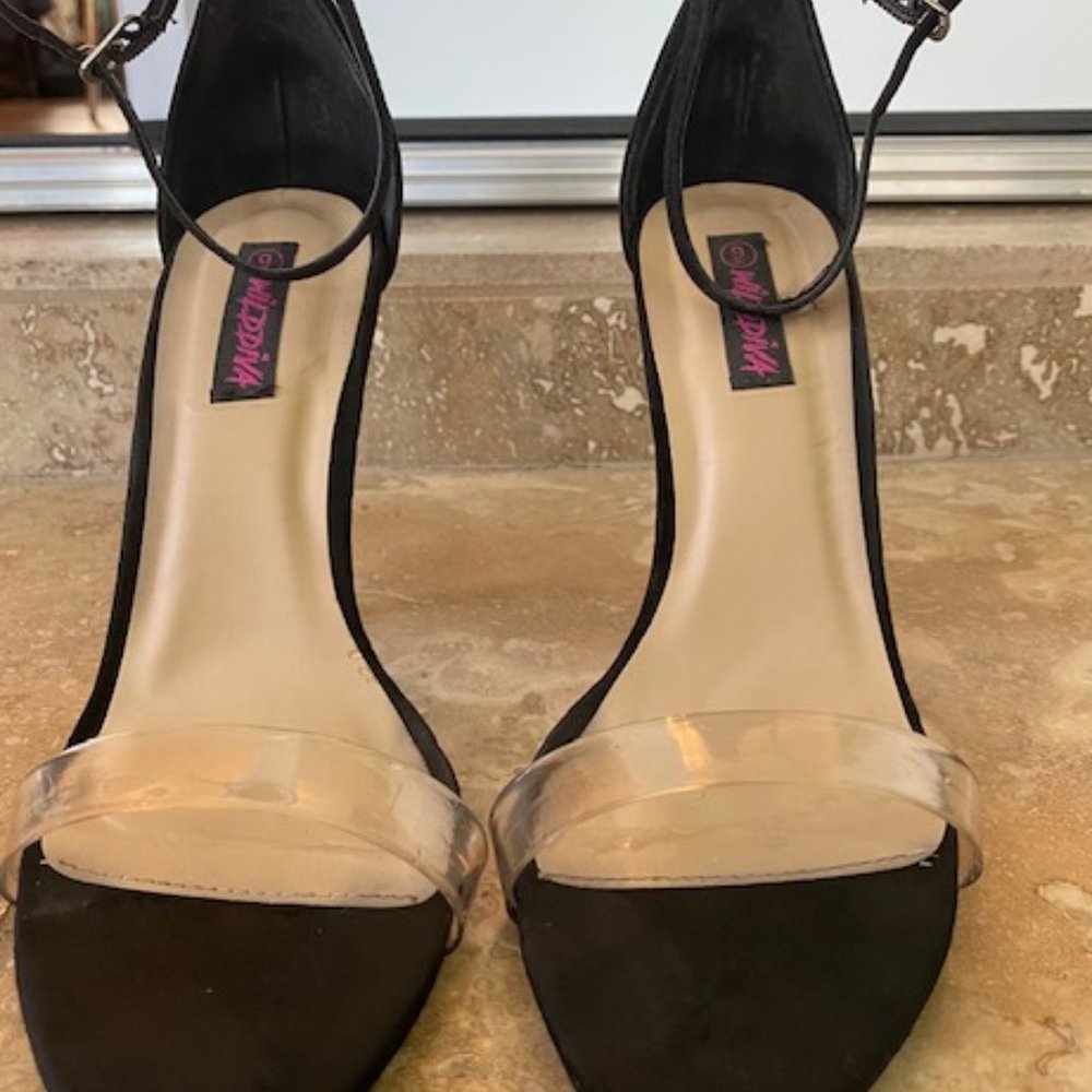 Black/Clear Sandals